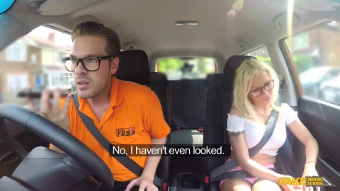 Busty Student In The Fake Driving School